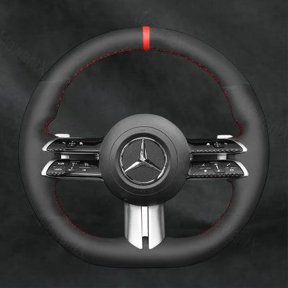 Steering Wheel Cover For Mercedes Benz AMG Line AMG Sport S - Class W223 2021 - 2023 - Mewantx