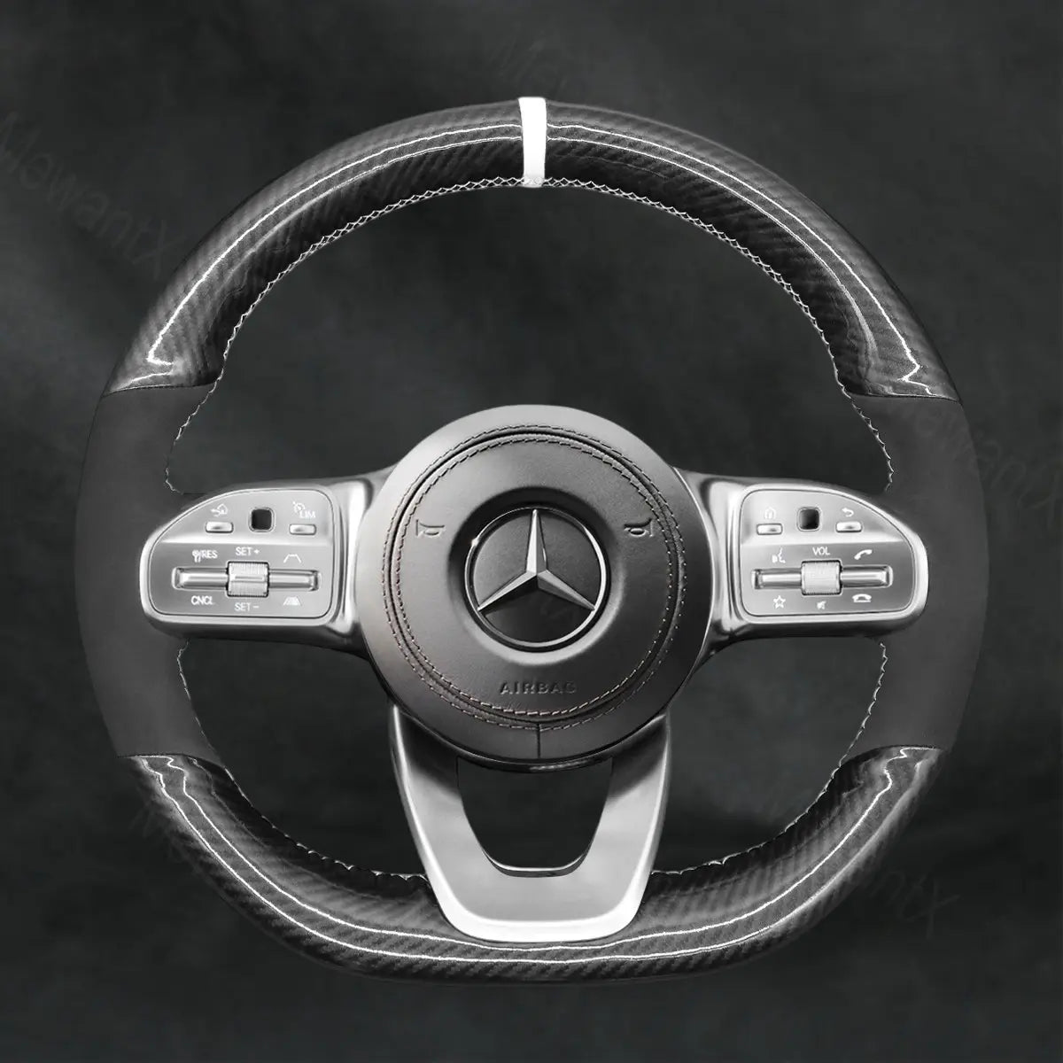 Steering Wheel Cover For Mercedes Benz AMG Line Sport C - Class C205 A205 W205 2018 - 2023 - Mewantx