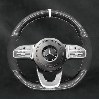 Steering Wheel Cover For Mercedes Benz AMG Line Sport C63 W204 2008 - 2011 - Mewantx