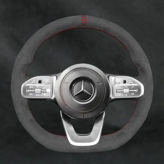 Steering Wheel Cover For Mercedes Benz AMG Line Sport W204 C - Class C280 C230 C180 C260 C200 C300 2007 - 2010 - Mewantx