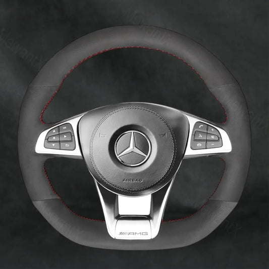Steering Wheel Cover For Mercedes Benz AMG SLC 43 R172 2017 - 2020 - Mewantx