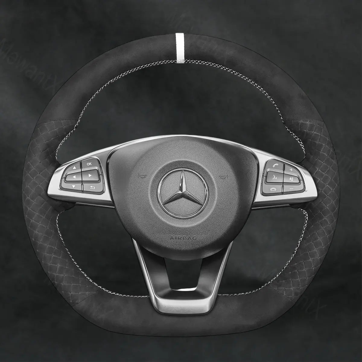 Steering Wheel Cover For Mercedes Benz C-Class W205 AMG C43 2015-2018