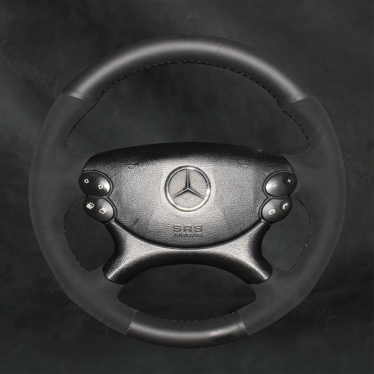 Steering Wheel Cover For Mercedes Benz E 63 AMG W211 2007 - 2009 - Mewantx