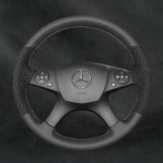 Steering Wheel Cover For Mercedes Benz W204 C - Class C280 C230 C180 C260 C200 C300 2007 - 2010 - Mewantx