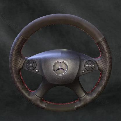 Steering Wheel Cover For Mercedes Benz W204 C-Class C280 C230 C180 C260 C200 C300 2007-2010