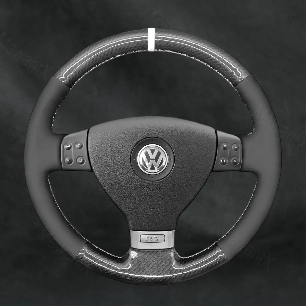 Steering Wheel Cover For Volkswagen VW Caddy 2006 - 2010 - Mewantx
