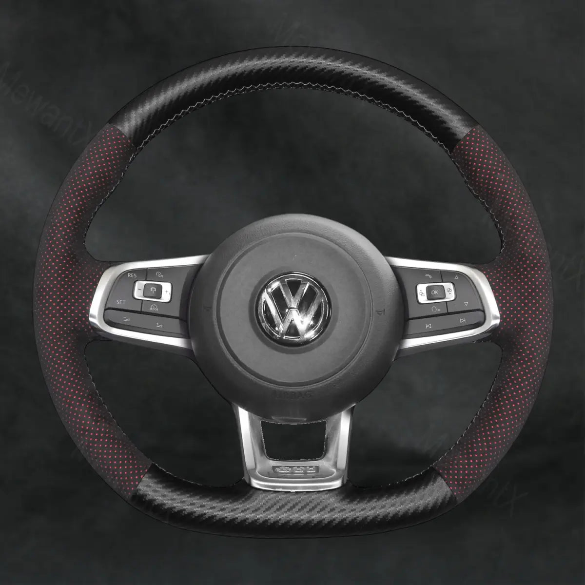 Steering Wheel Cover For Volkswagen VW Golf GTI GTD GTE R7 R 7 2013 - 2020 - Mewantx