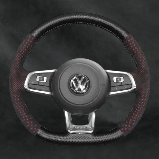Steering Wheel Cover For Volkswagen VW Golf GTI GTD GTE R7 R 7 2013 - 2020 - Mewantx