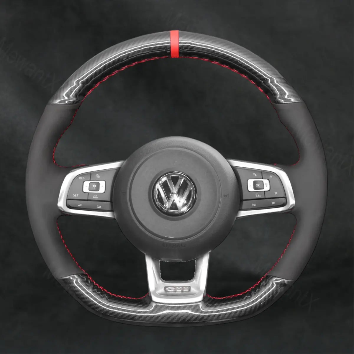 Steering Wheel Cover For Volkswagen VW Golf GTI GTD GTE R7 R 7 2013 - 2020 - Mewantx