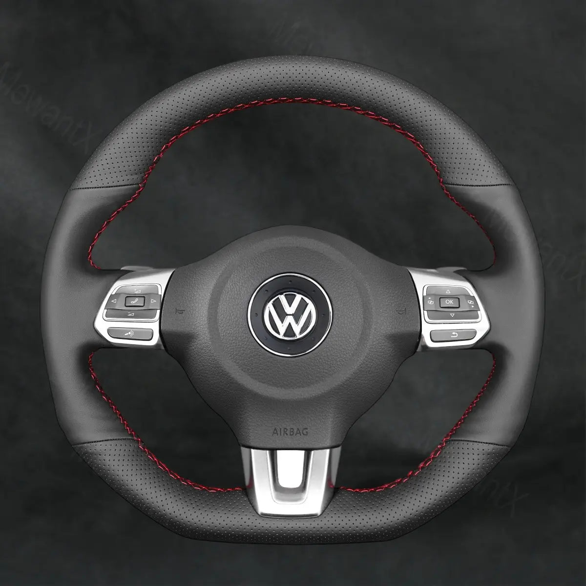 Steering Wheel Cover For Volkswagen VW Golf GTI GTD R6 R 6 2009 - 2014 - Mewantx