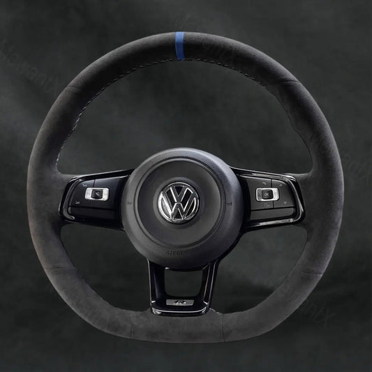 Steering Wheel Cover For Volkswagen VW T - Roc R - Line 2017 - 2021 - Mewantx