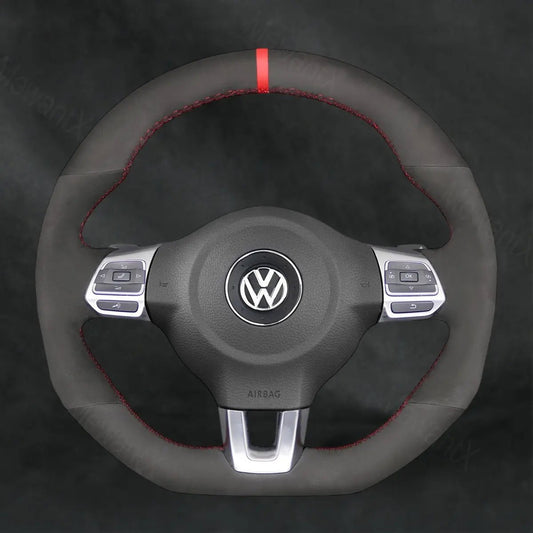 Steering Wheel Cover For Volkswagen VW Tiguan R - Line 2014 - 2016 - Mewantx
