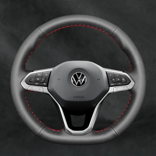 Steering Wheel Cover For Volkswagen VW Touareg 2020 - 2021 - Mewantx