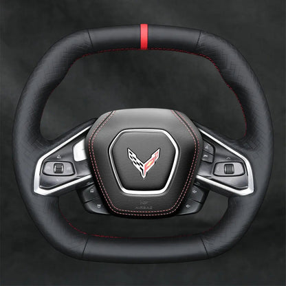 Steering Wheel Cover For Chevrolet Chevy Corvette C8 Stingray 2020 - 2025 - Mewantx