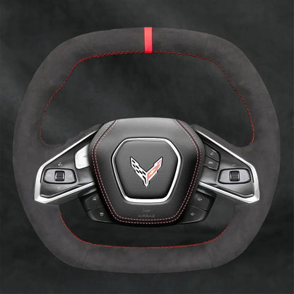Steering Wheel Cover For Chevrolet Chevy Corvette C8 Stingray 2020 - 2025 - Mewantx