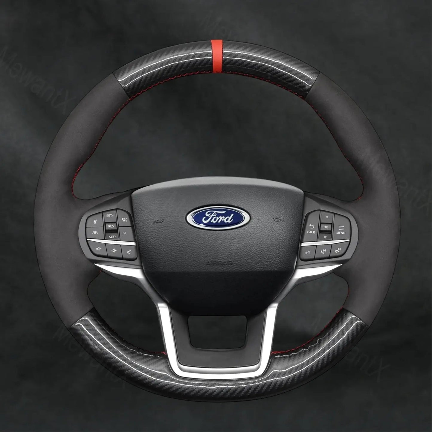 Discover MewantX Custom Steering Wheel Cover For Ford Explorer 2020 - 2025 Mewant delivers comfort, grip, style, protection and durable quality.