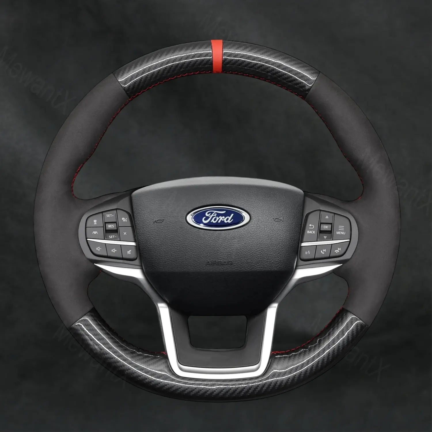 Discover MewantX Custom Steering Wheel Cover For Ford Explorer 2020 - 2025 Mewant delivers comfort, grip, style, protection and durable quality.