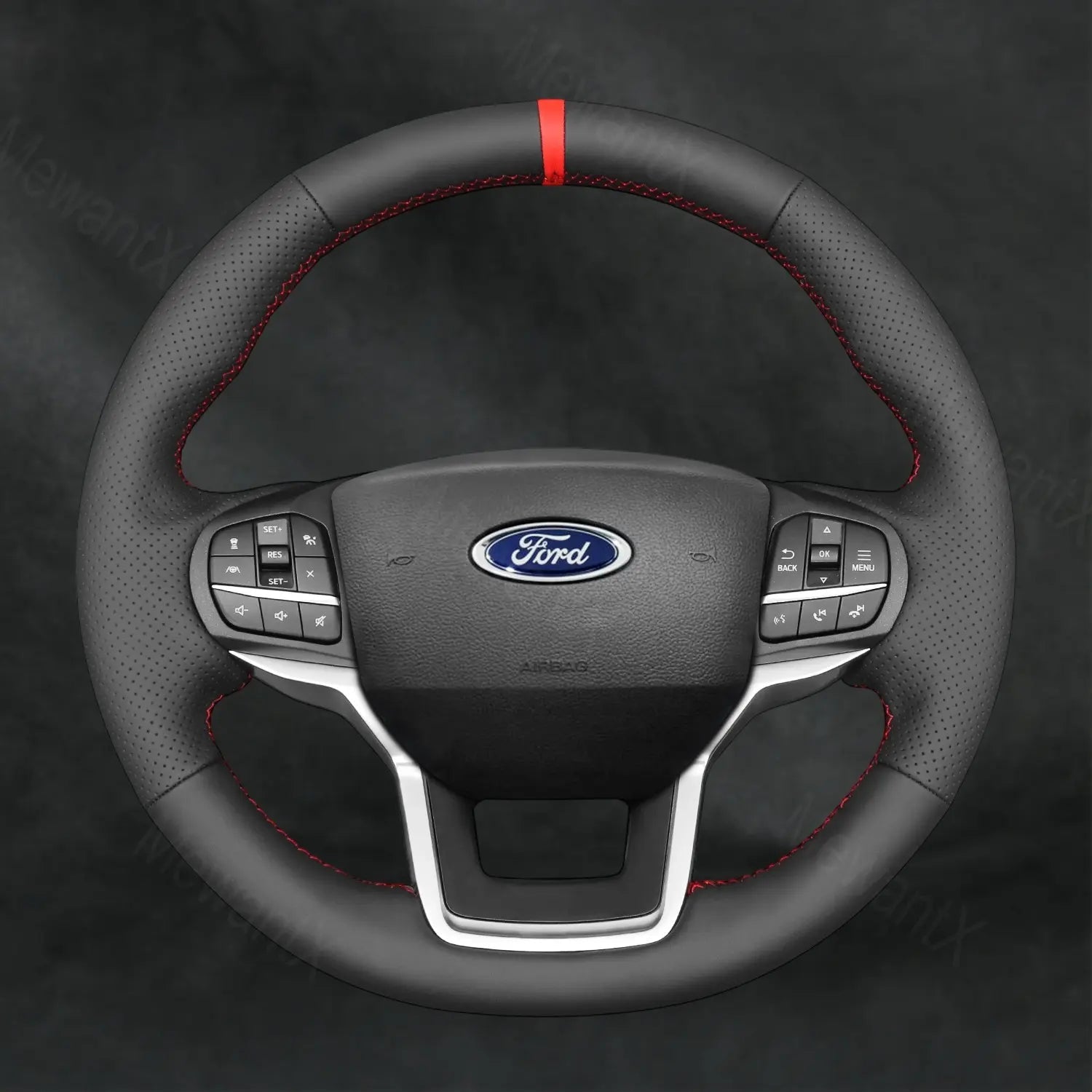 Discover MewantX Custom Steering Wheel Cover For Ford Explorer 2020 - 2025 Mewant delivers comfort, grip, style, protection and durable quality.