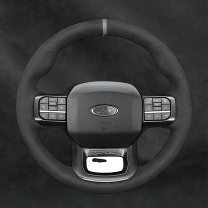 Discover MewantX Custom Steering Wheel Cover For Ford F - 150 F150 Raptor 2021 - 2025 Mewant delivers comfort, grip, style, protection and durable quality.
