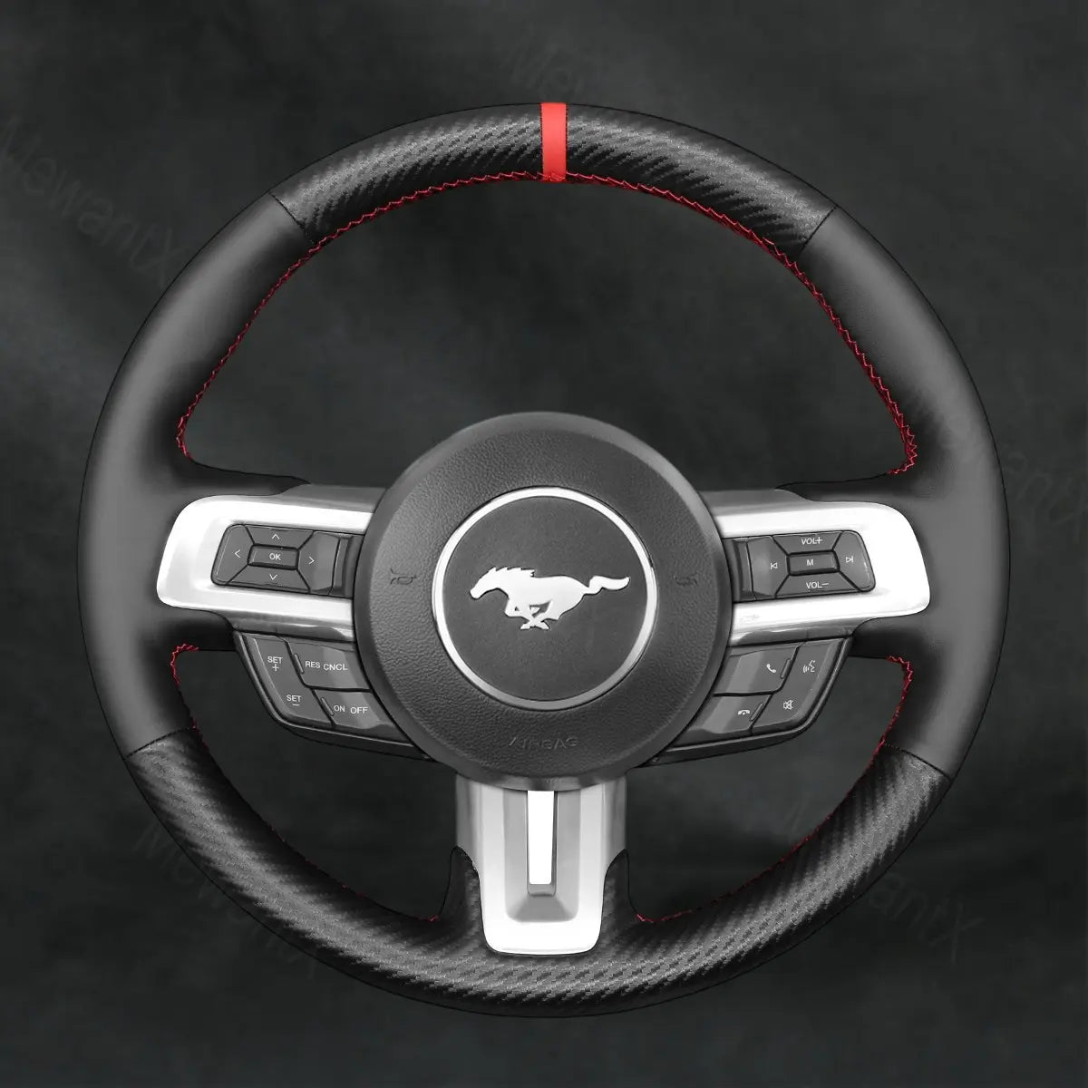 Discover MewantX Custom Steering Wheel Cover For Ford Mustang 2015 - 2025 Mewant delivers comfort, grip, style, protection and durable quality.