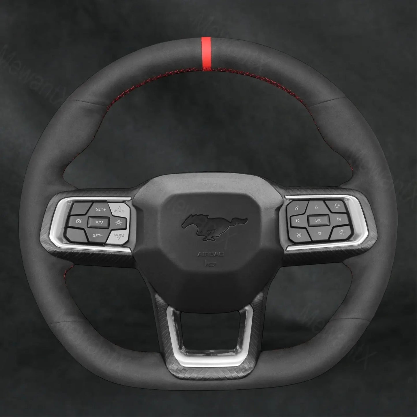 Discover MewantX Custom Steering Wheel Cover For Ford Mustang 2024 - 2025 Mewant delivers comfort, grip, style, protection and durable quality.