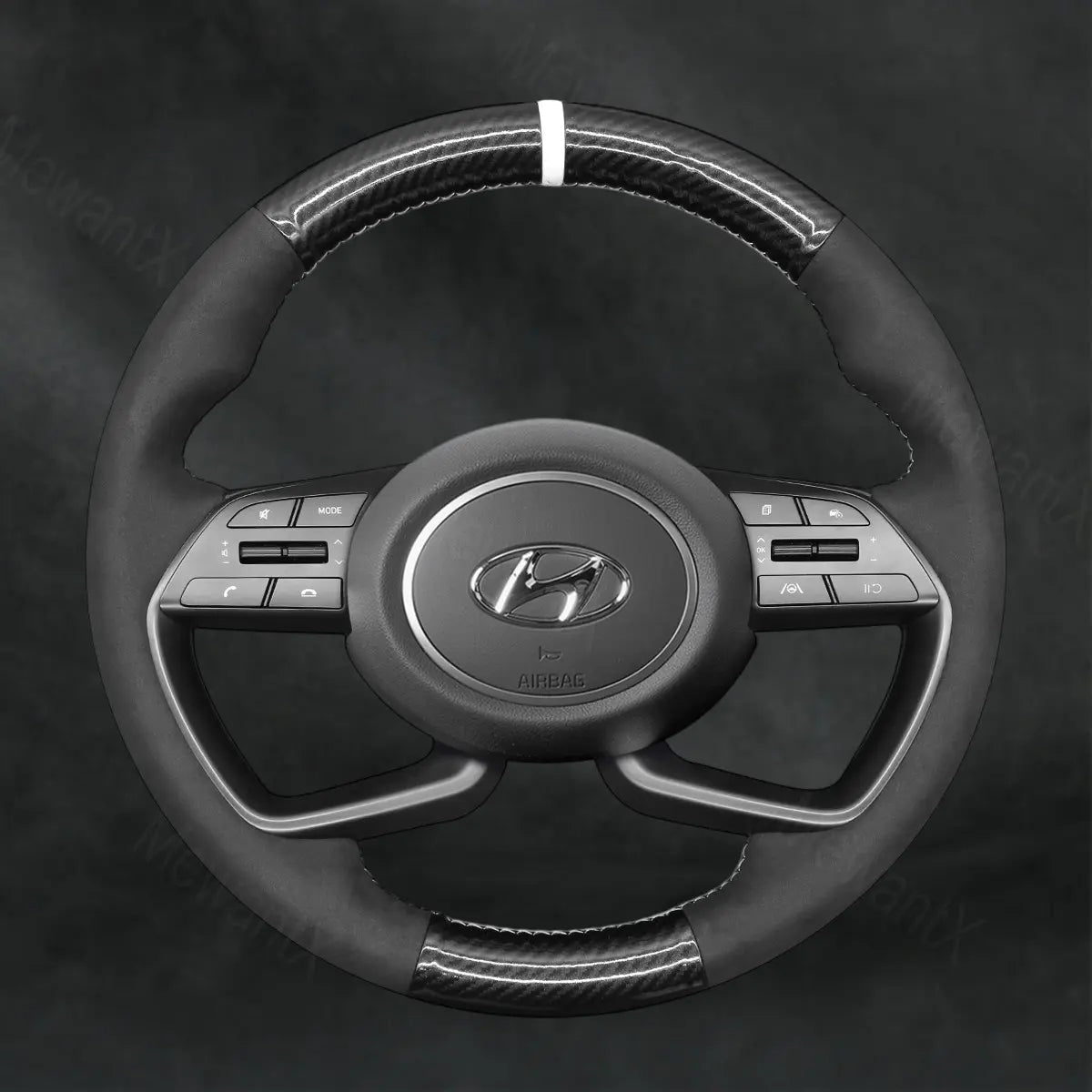Discover MewantX Custom Steering Wheel Cover For Hyundai i20 III 2020 - 2025 Mewant delivers comfort, grip, style, protection and durable quality.