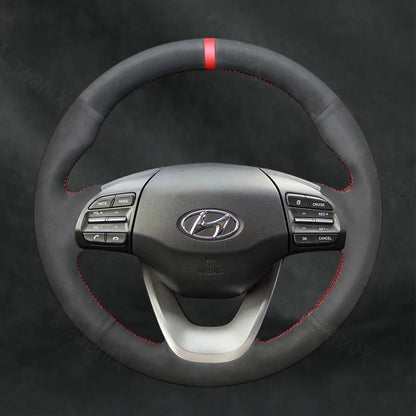 Discover MewantX Custom Steering Wheel Cover For Hyundai Kona 2017 - 2023 Mewant delivers comfort, grip, style, protection and durable quality.