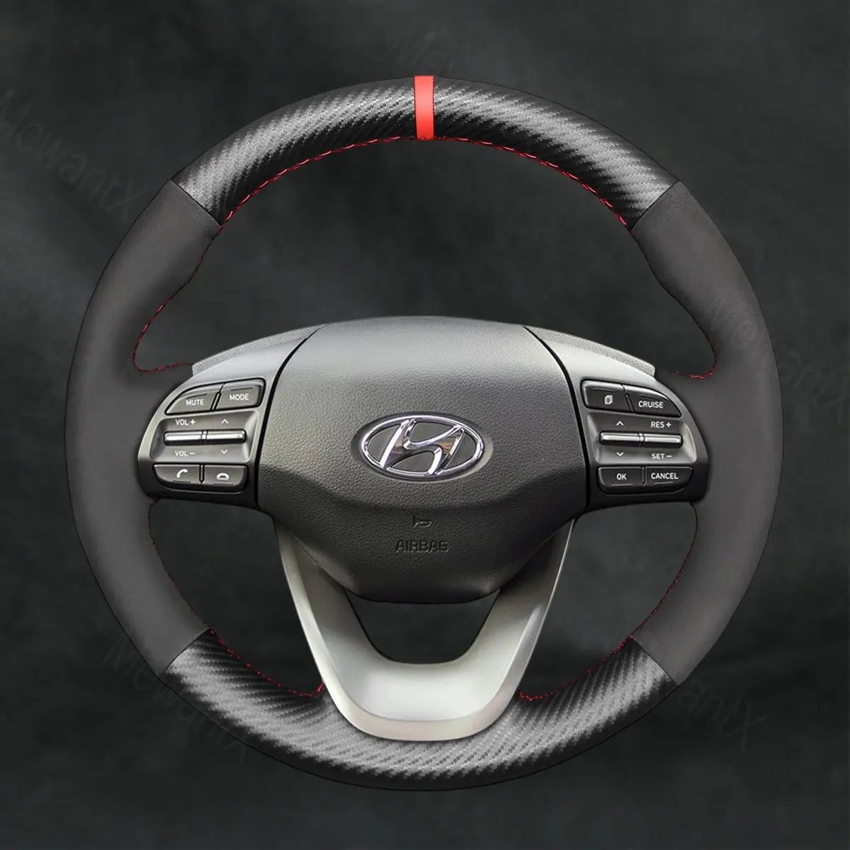 Discover MewantX Custom Steering Wheel Cover For Hyundai Kona 2017 - 2023 Mewant delivers comfort, grip, style, protection and durable quality.