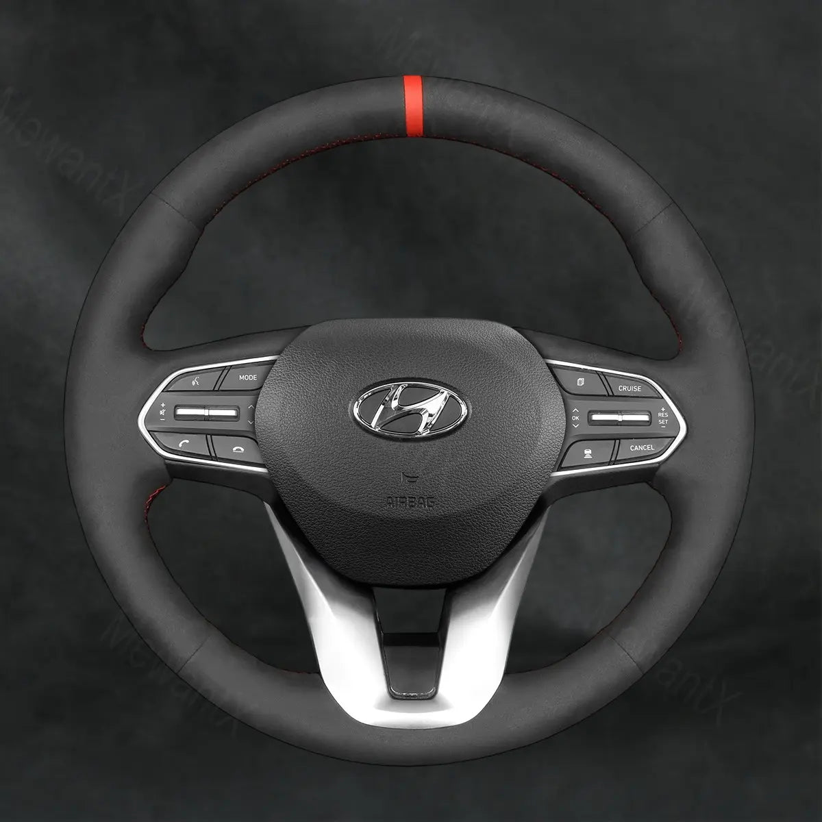 Discover MewantX Custom Steering Wheel Cover For Hyundai Santa Fe IV 2018 - 2023 Mewant delivers comfort, grip, style, protection and durable quality.
