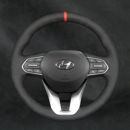 Discover MewantX Custom Steering Wheel Cover For Hyundai Santa Fe IV 2018 - 2023 Mewant delivers comfort, grip, style, protection and durable quality.