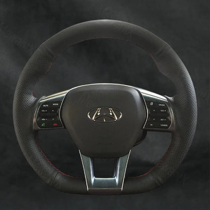 Discover MewantX Custom Steering Wheel Cover For Hyundai Sonata 3 - Spoke D Shape 2015 - 2019 Mewant delivers comfort, grip, style, protection and durable quality.
