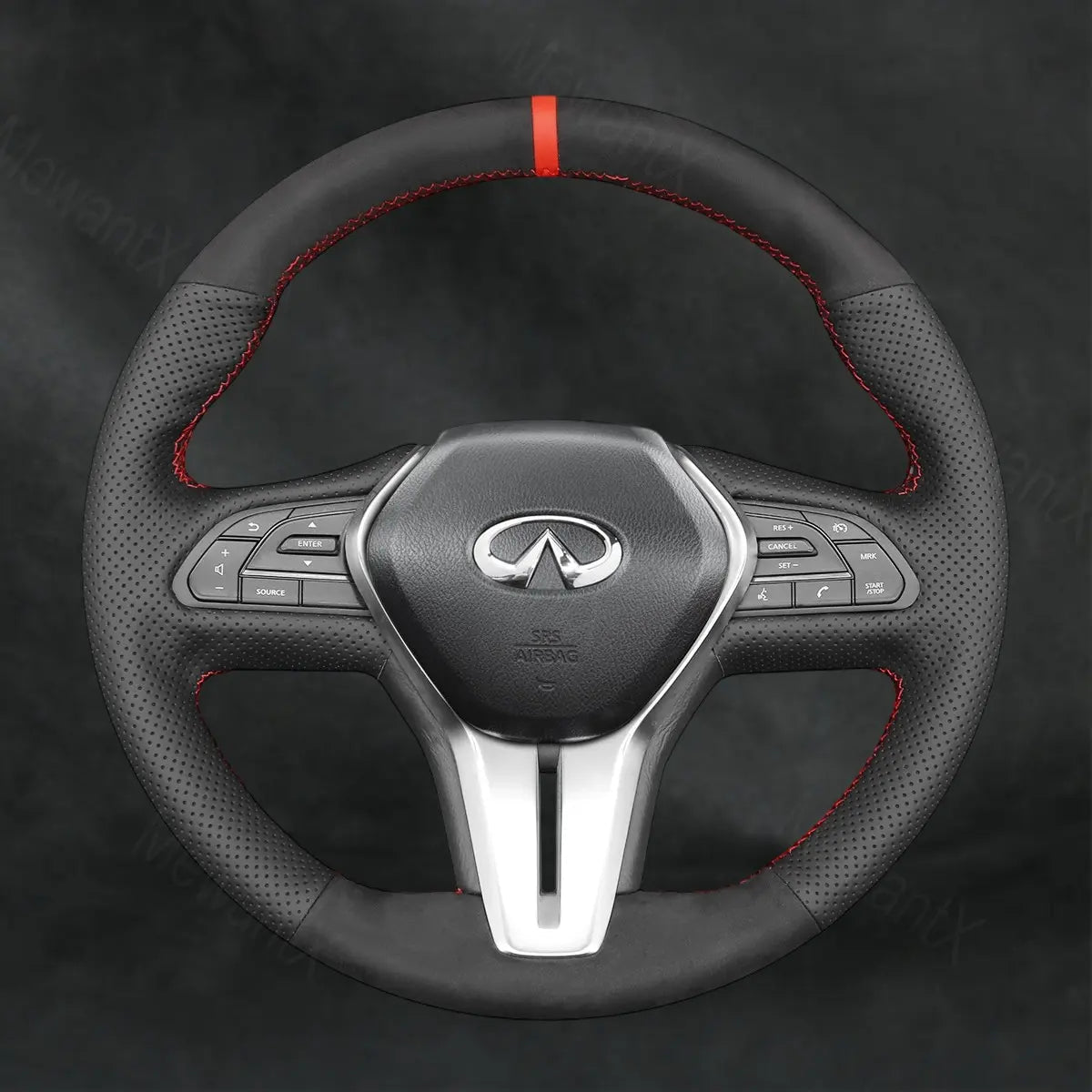 Discover MewantX Custom Steering Wheel Cover For Infiniti Q50 2017 - 2025 Mewant delivers comfort, grip, style, protection and durable quality.