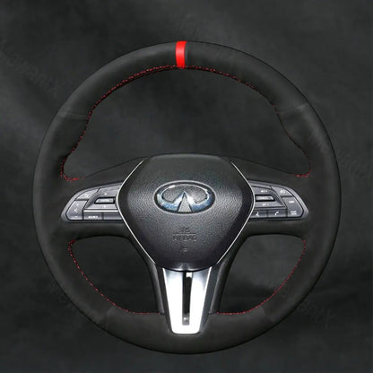 Discover MewantX Custom Steering Wheel Cover For Infiniti Q50 2017 - 2025 Mewant delivers comfort, grip, style, protection and durable quality.