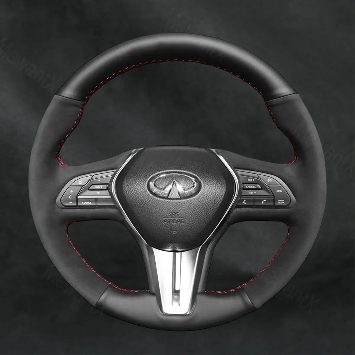 Discover MewantX Custom Steering Wheel Cover For Infiniti Q50 2017 - 2025 Mewant delivers comfort, grip, style, protection and durable quality.