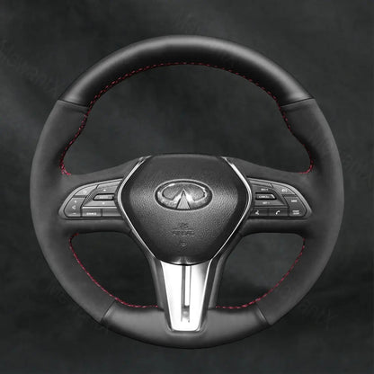 Discover MewantX Custom Steering Wheel Cover For Infiniti Q50 2017 - 2025 Mewant delivers comfort, grip, style, protection and durable quality.