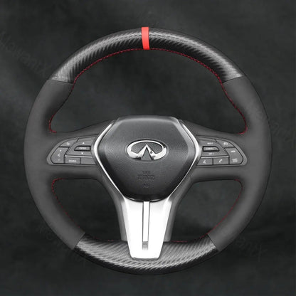 Discover MewantX Custom Steering Wheel Cover For Infiniti Q50 2017 - 2025 Mewant delivers comfort, grip, style, protection and durable quality.