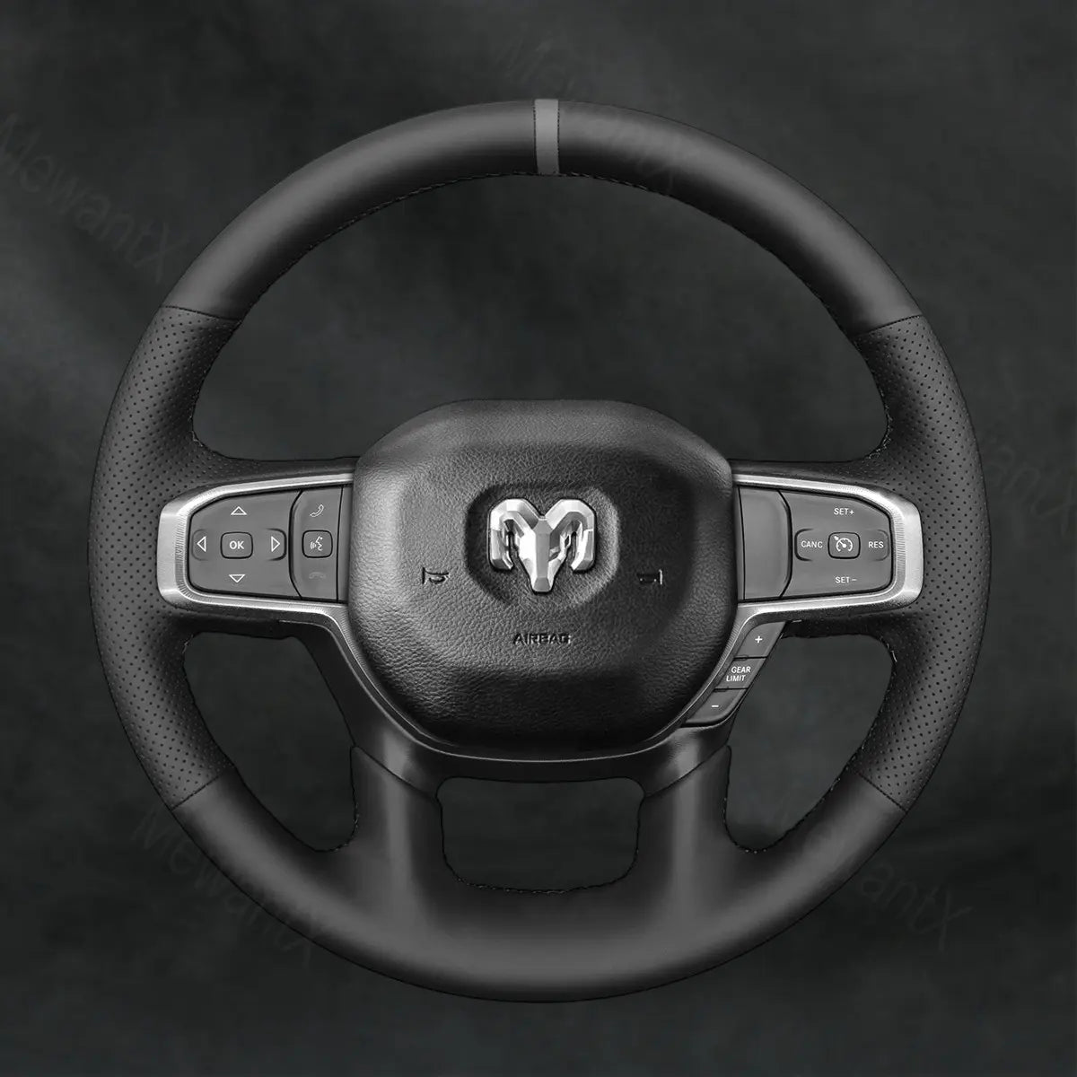 Discover MewantX Custom Steering Wheel Cover For RAM 1500 2500 3500 2018 - 2025 Mewant delivers comfort, grip, style, protection and durable quality.