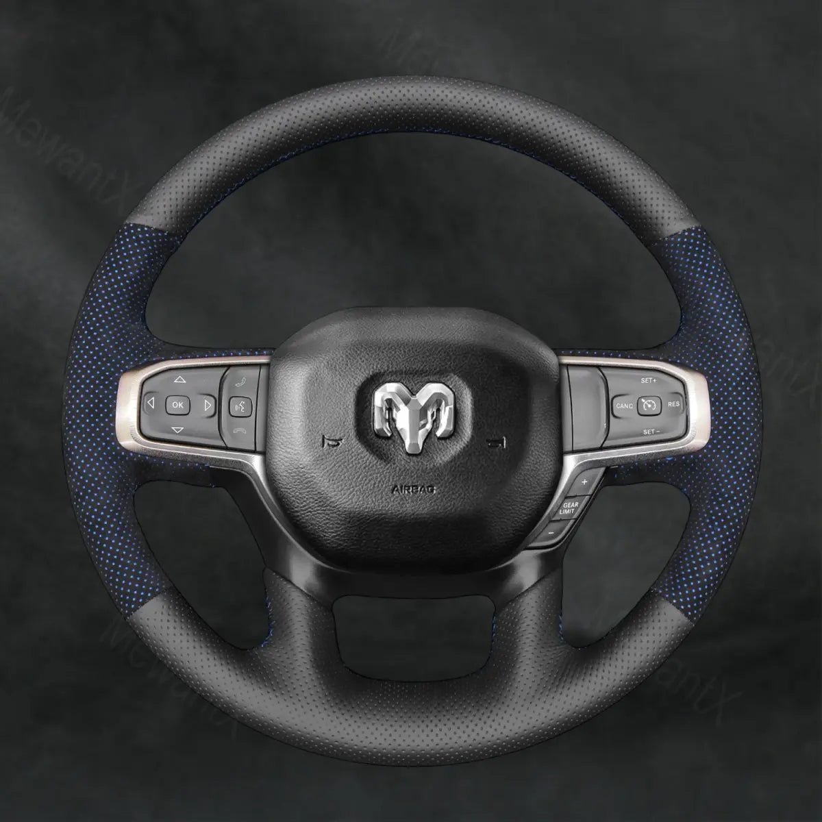 Discover MewantX Custom Steering Wheel Cover For RAM 1500 2500 3500 2018 - 2025 Mewant delivers comfort, grip, style, protection and durable quality.