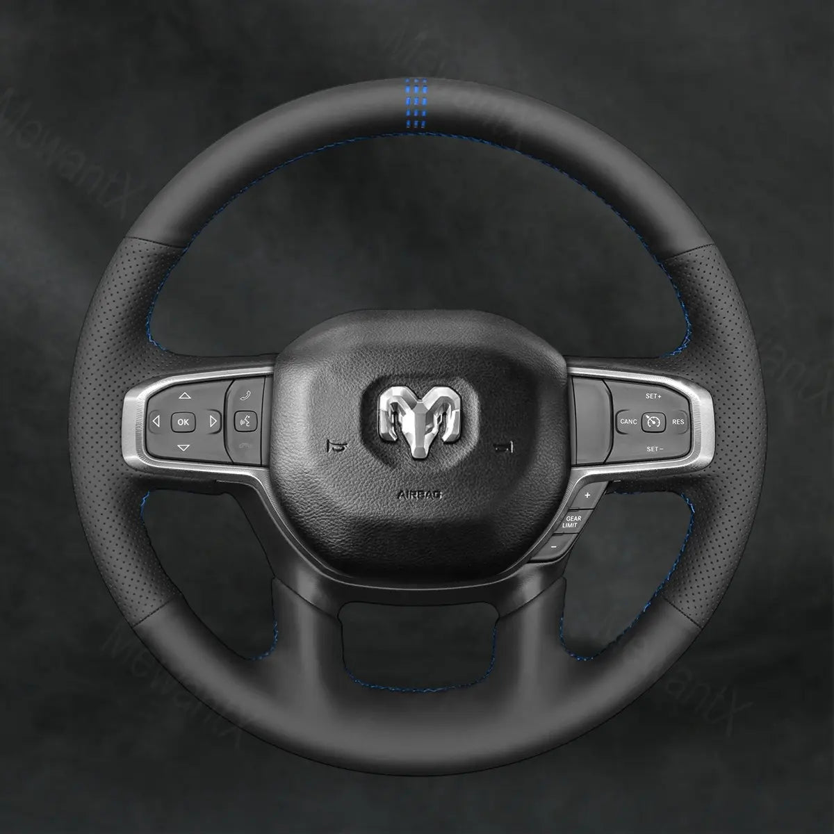 Discover MewantX Custom Steering Wheel Cover For RAM 1500 2500 3500 2018 - 2025 Mewant delivers comfort, grip, style, protection and durable quality.