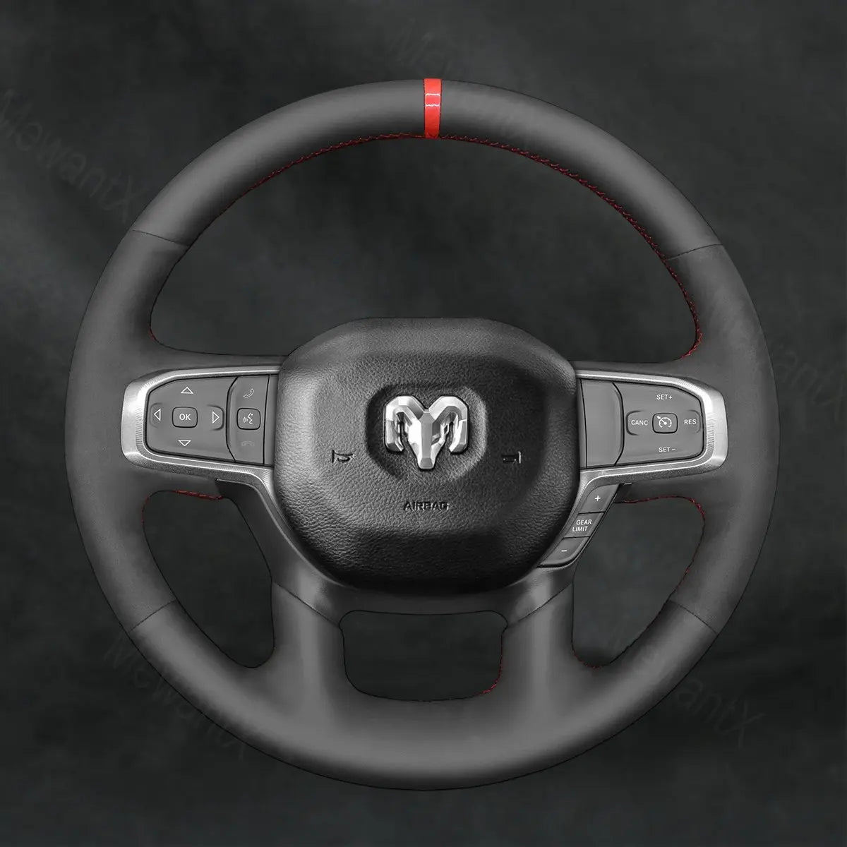 Discover MewantX Custom Steering Wheel Cover For RAM 1500 2500 3500 2018 - 2025 Mewant delivers comfort, grip, style, protection and durable quality.