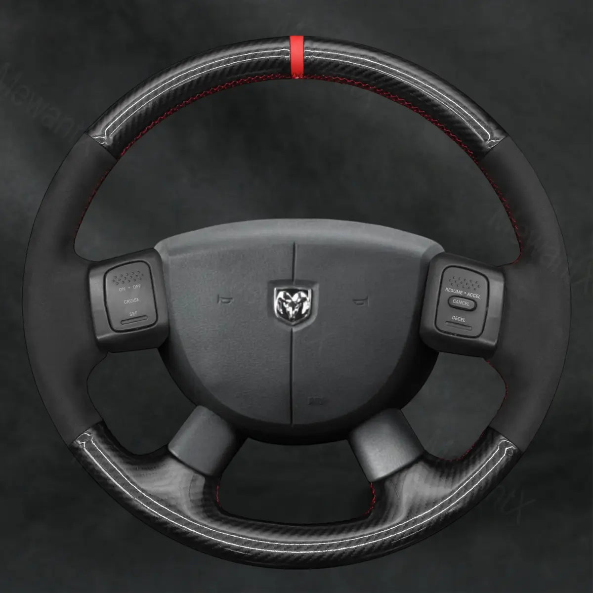 Discover MewantX Custom Steering Wheel Cover For RAM 1500 2500 3500 SRT - 10 2004 - 2008 Mewant delivers comfort, grip, style, protection and durable quality.