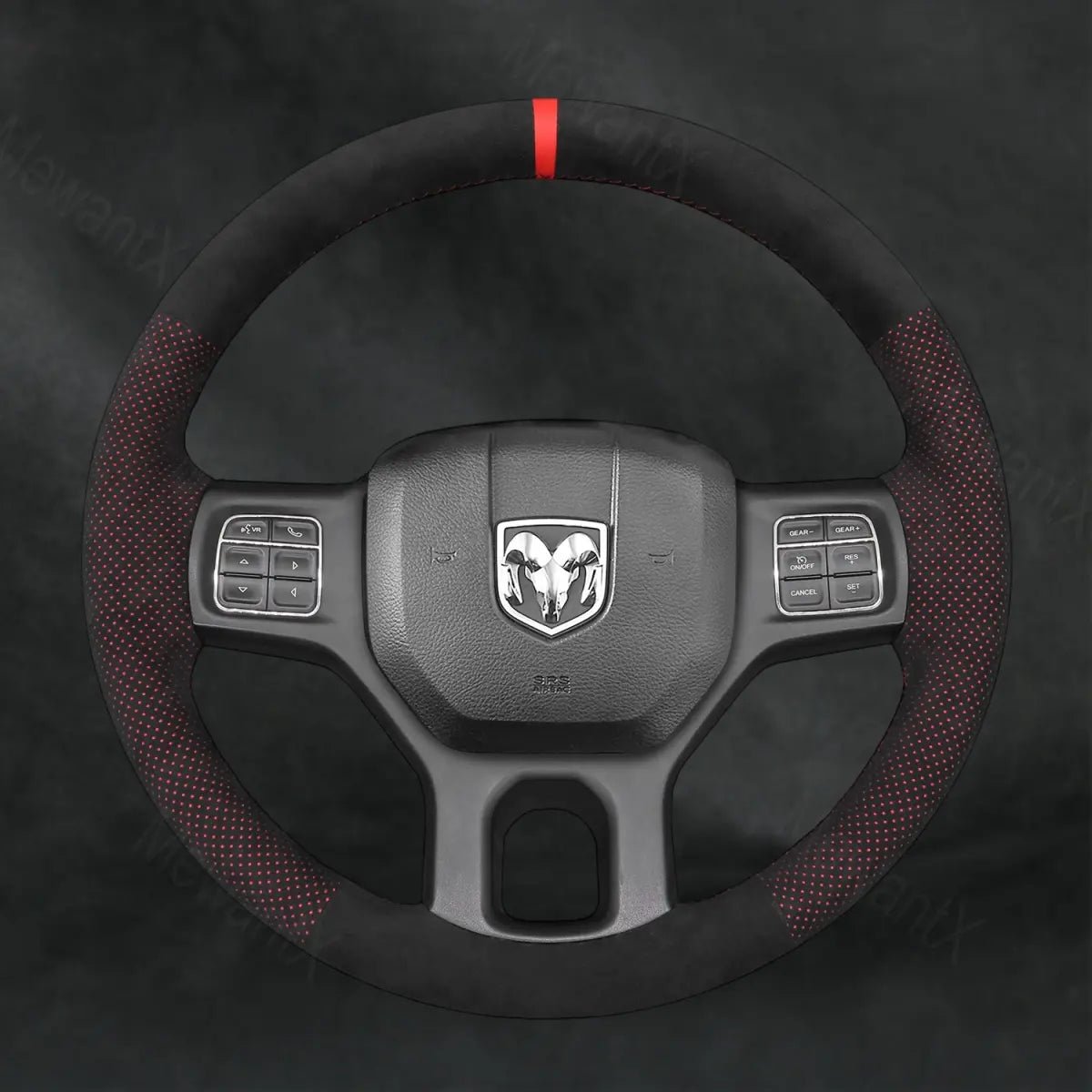 Discover MewantX Custom Steering Wheel Cover For RAM 1500 Classic 2500 3500 5500 2012 - 2023 Mewant delivers comfort, grip, style, protection and durable quality.