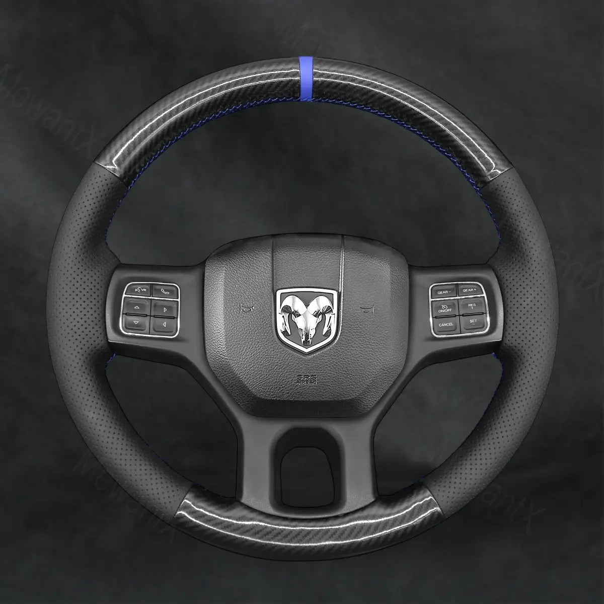 Discover MewantX Custom Steering Wheel Cover For RAM 1500 Classic 2500 3500 5500 2012 - 2023 Mewant delivers comfort, grip, style, protection and durable quality.