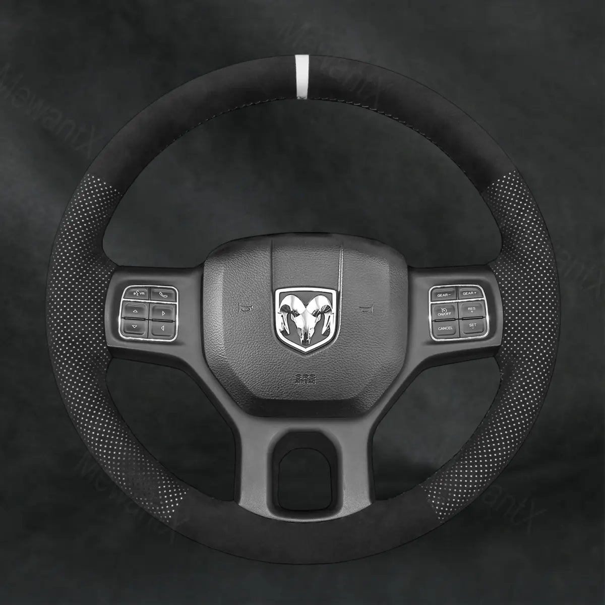 Discover MewantX Custom Steering Wheel Cover For RAM 1500 Classic 2500 3500 5500 2012 - 2023 Mewant delivers comfort, grip, style, protection and durable quality.