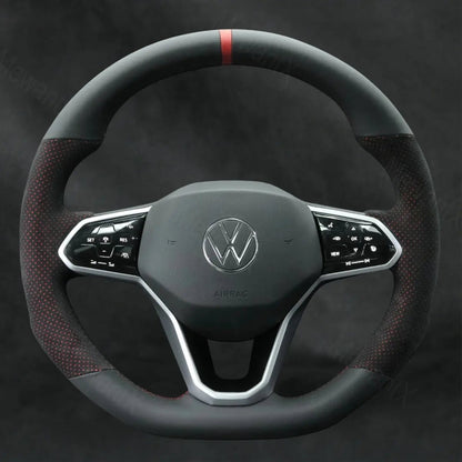 Discover MewantX Custom Steering Wheel Cover For Volkswagen VW Golf R - Line GTI GTD GTE R8 R 8 2020 - 2021 Mewant delivers comfort, grip, style, protection and durable quality.