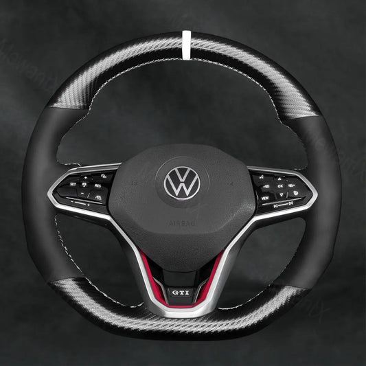 Discover MewantX Custom Steering Wheel Cover For Volkswagen VW Golf R - Line GTI GTD GTE R8 R 8 2020 - 2021 Mewant delivers comfort, grip, style, protection and durable quality.