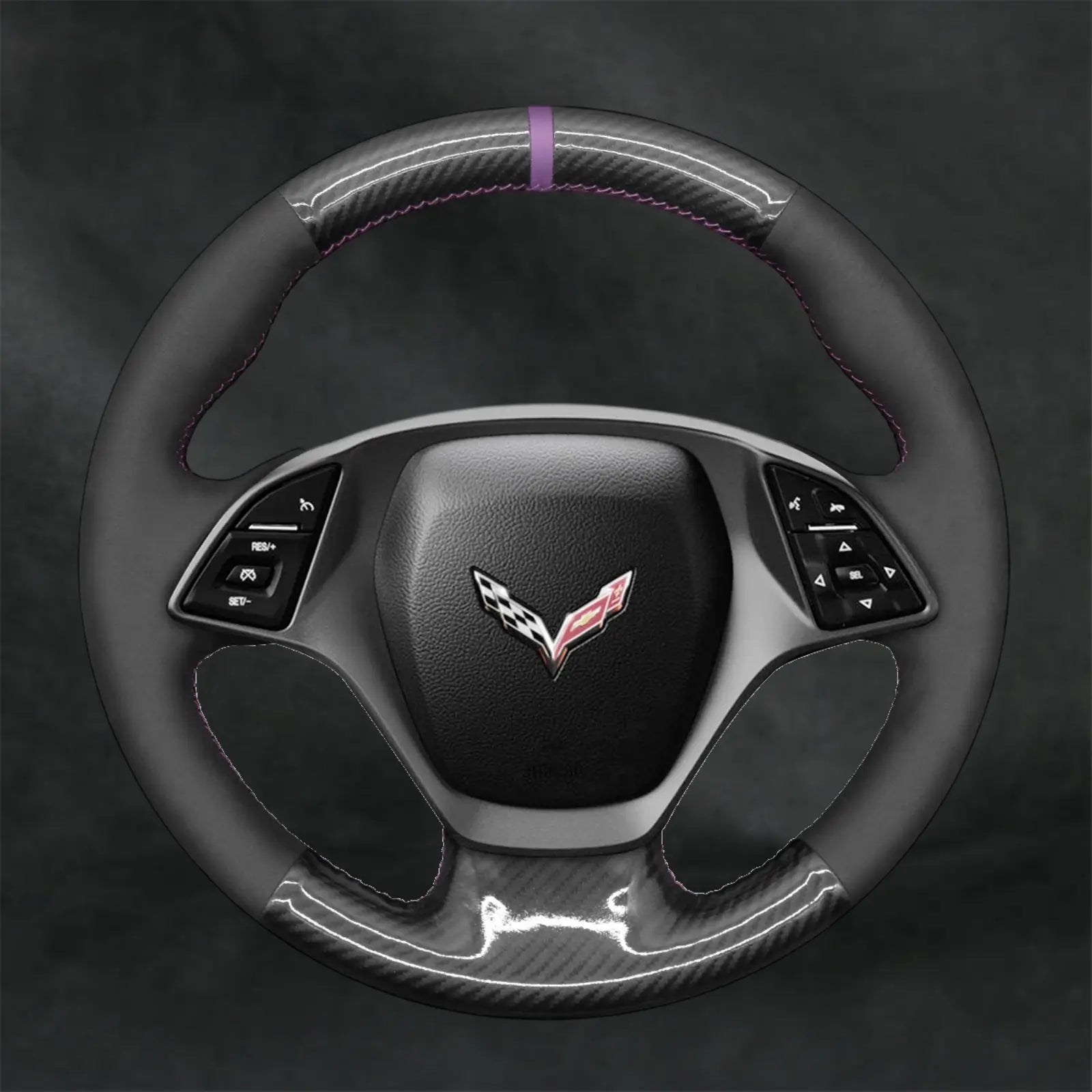 Steering Wheel Cover for Chevrolet Chevy Corvette C7 2014 - 2015 - Mewantx