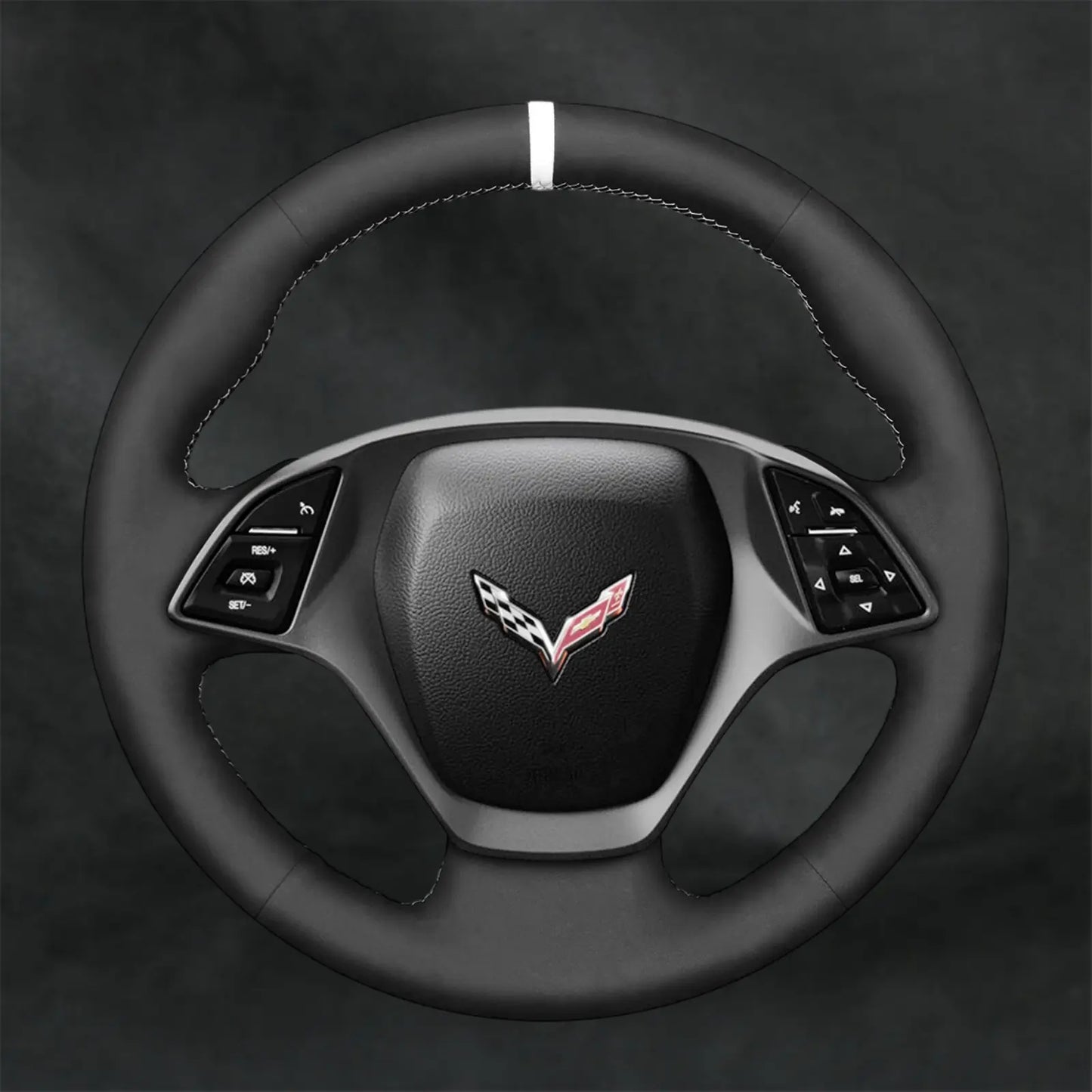 Steering Wheel Cover for Chevrolet Chevy Corvette C7 2014 - 2015 - Mewantx