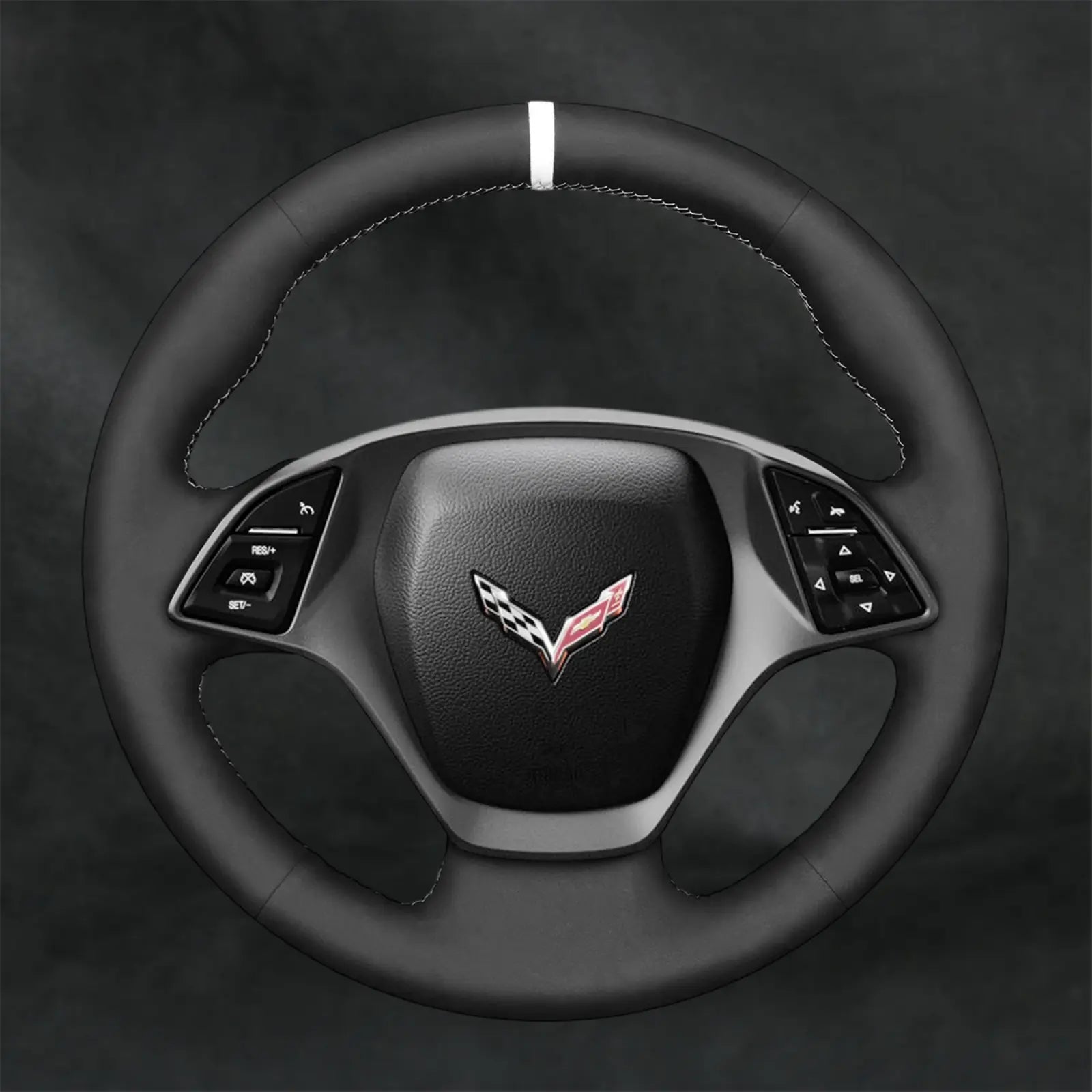 Steering Wheel Cover for Chevrolet Chevy Corvette C7 2014 - 2015 - Mewantx