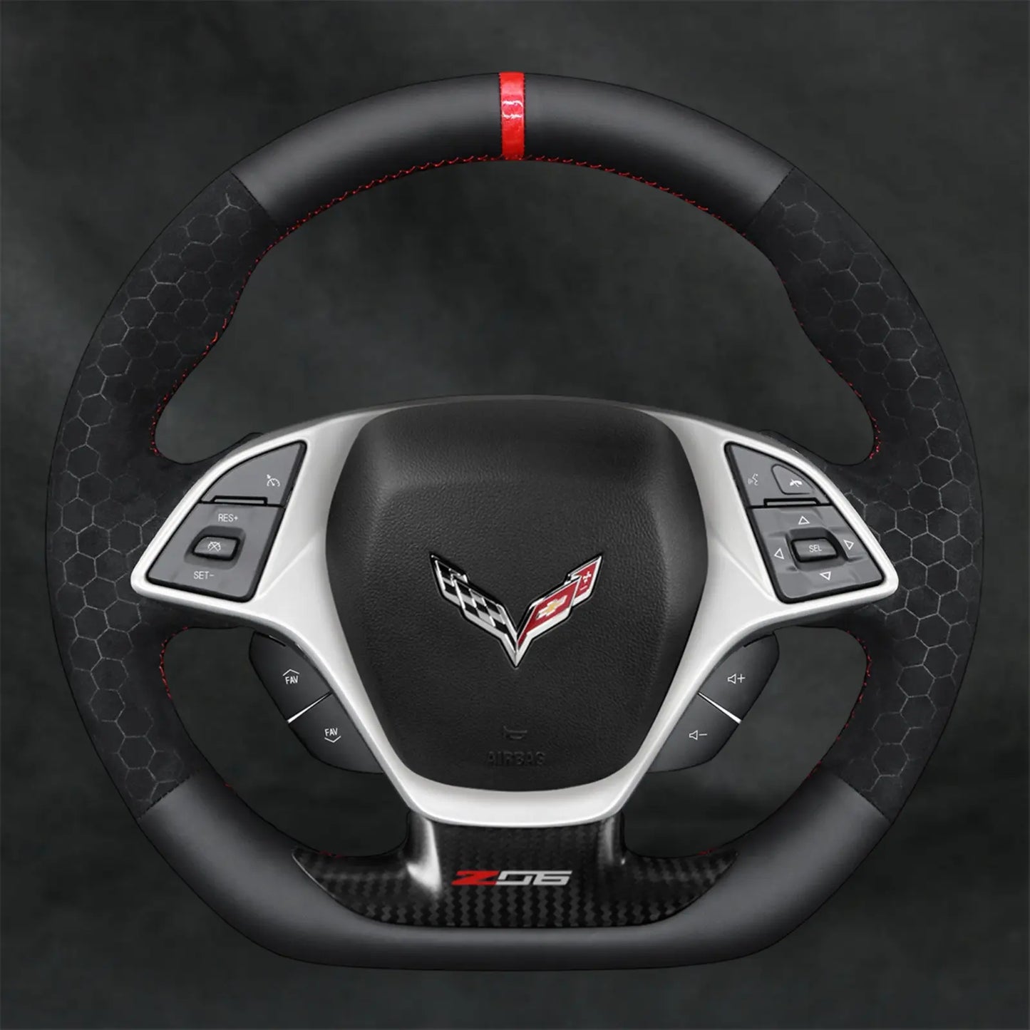 Steering Wheel Cover for Chevrolet Chevy Corvette C7 2015 - 2020 - Mewantx